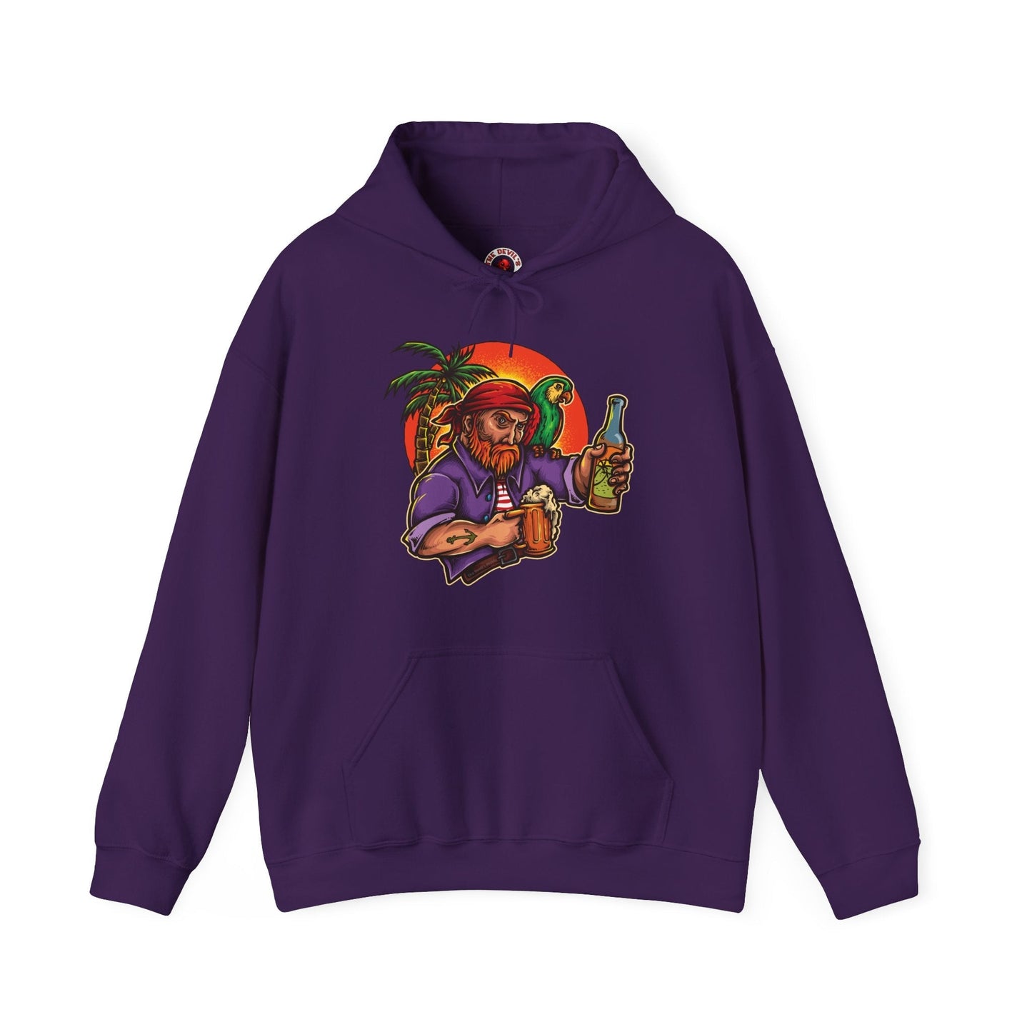 Sunset Pirate Beer Hooded Sweatshirt The Devil's Pickle