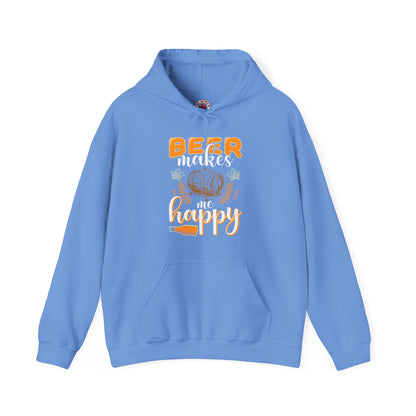 Beer Makes Me Happy Hooded Sweatshirt The Devil's Pickle