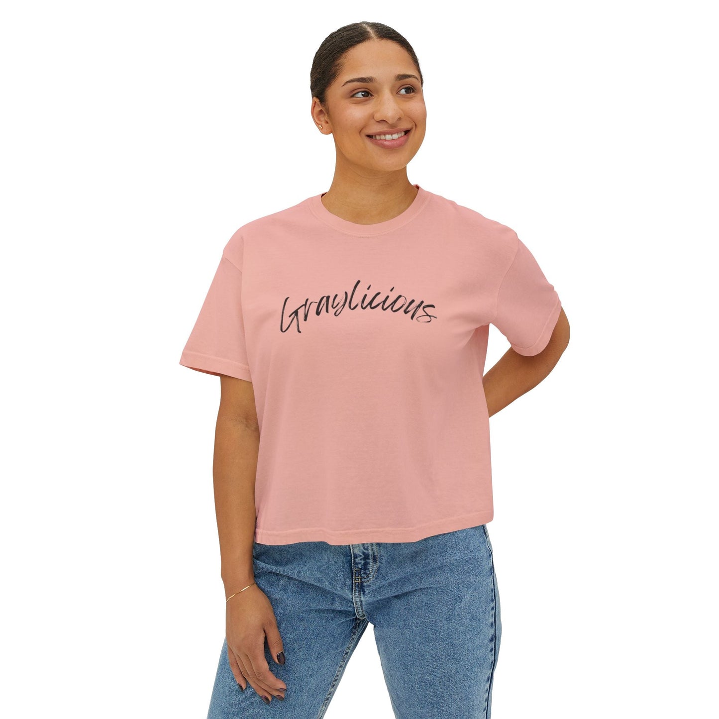 Women's Boxy Tee " Graylicious" Grayceful LLC