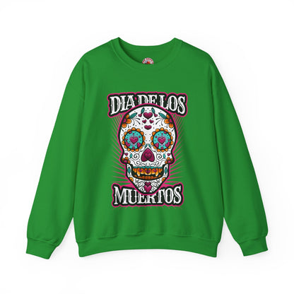Dia De Los Muertos Skull Crewneck Sweatshirt The Devil's Pickle