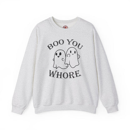 Boo You Whore Crewneck Sweatshirt The Devil's Pickle