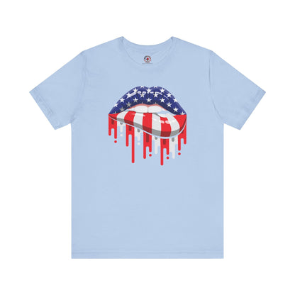 American Flag Lips T-Shirt The Devil's Pickle