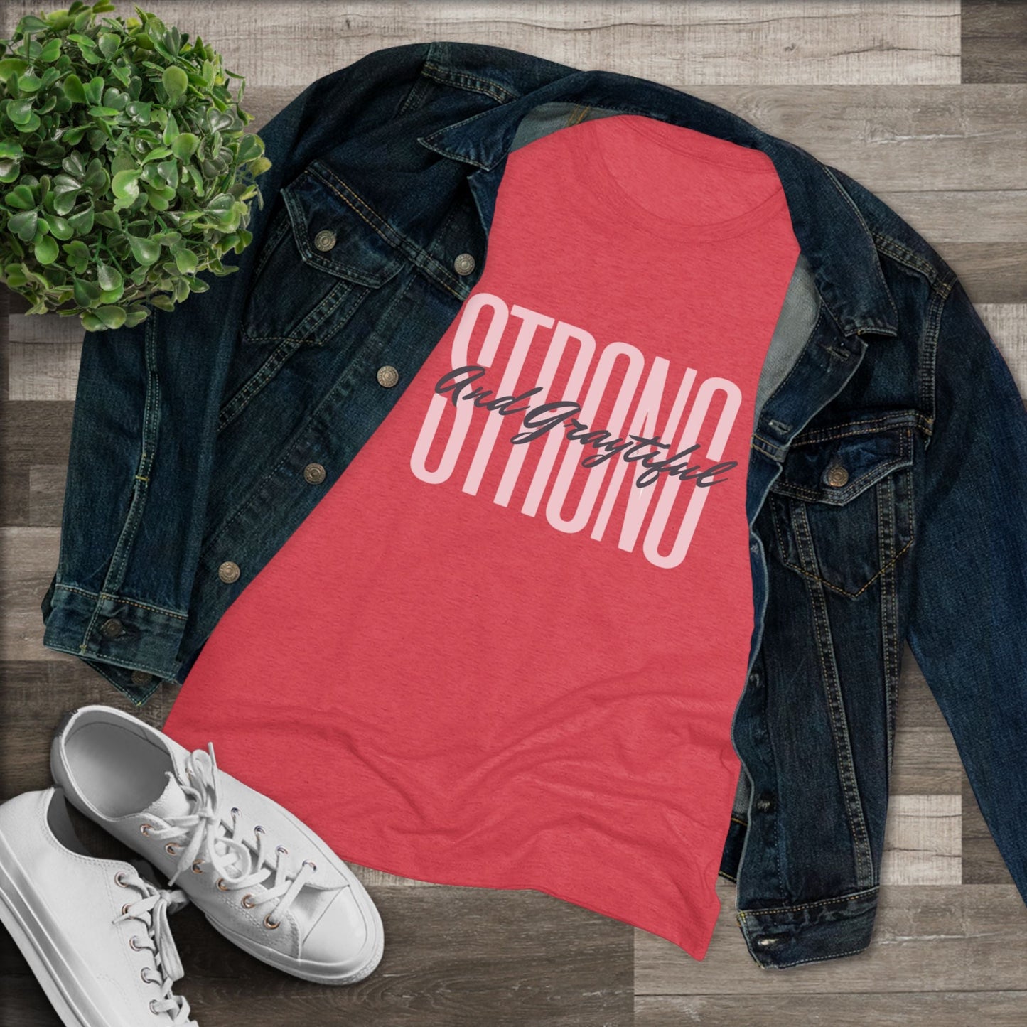 Strong and Graytiful Women's Triblend Tee Grayceful LLC