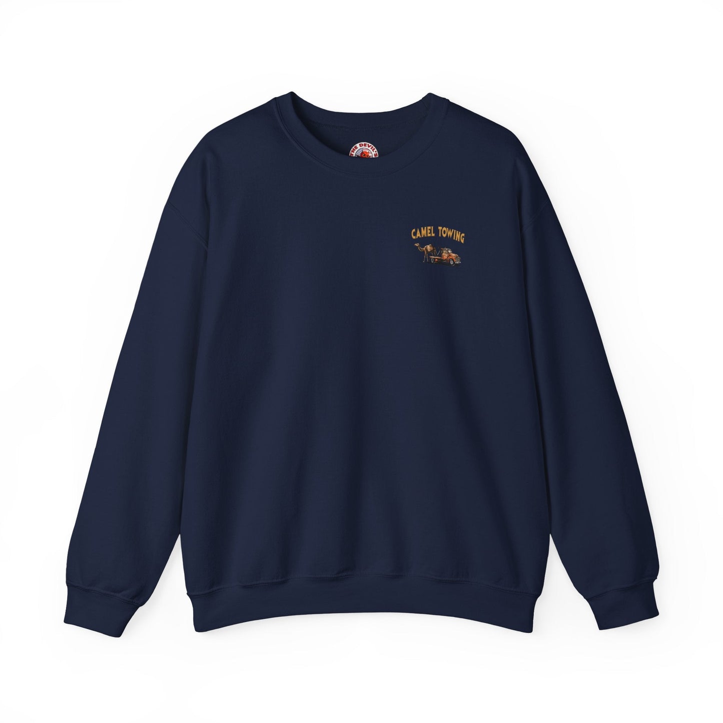 Camel Towing Back Crewneck Sweatshirt The Devil's Pickle