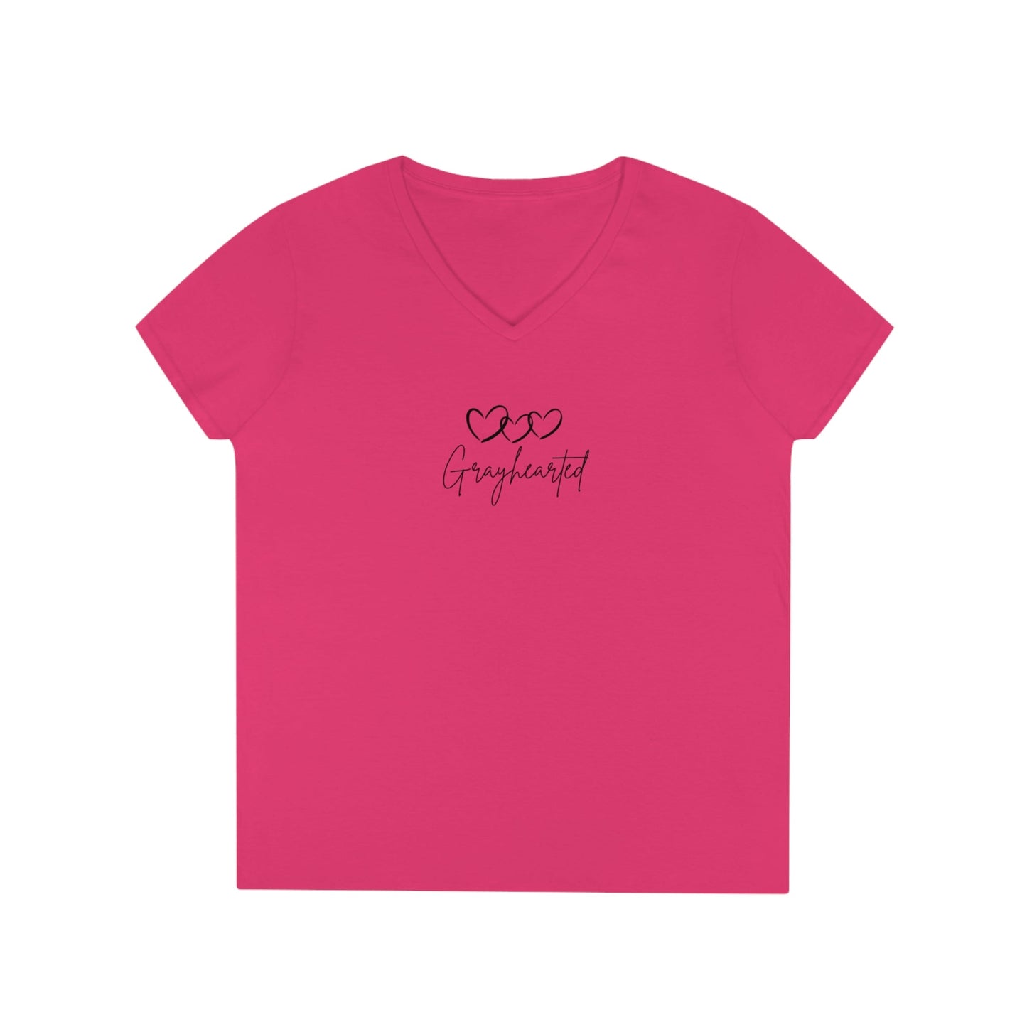 Grayceful 3 hearts Ladies' V-Neck T-Shirt Grayceful LLC