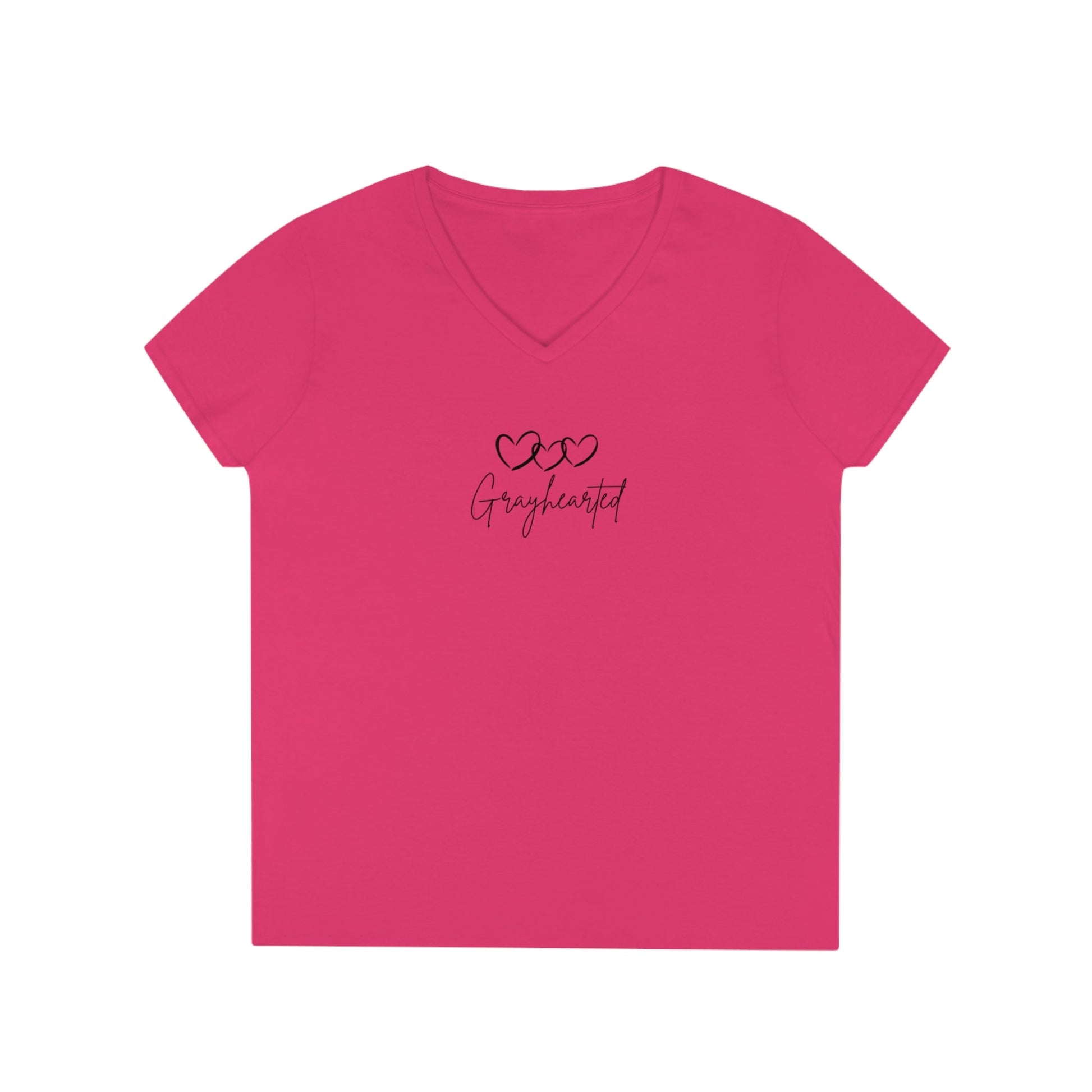 Grayceful 3 hearts Ladies' V-Neck T-Shirt Grayceful LLC