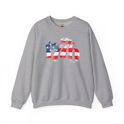 1776 American Flag Crewneck Sweatshirt The Devil's Pickle