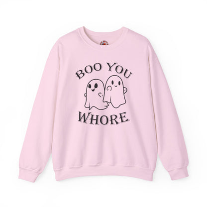 Boo You Whore Crewneck Sweatshirt The Devil's Pickle