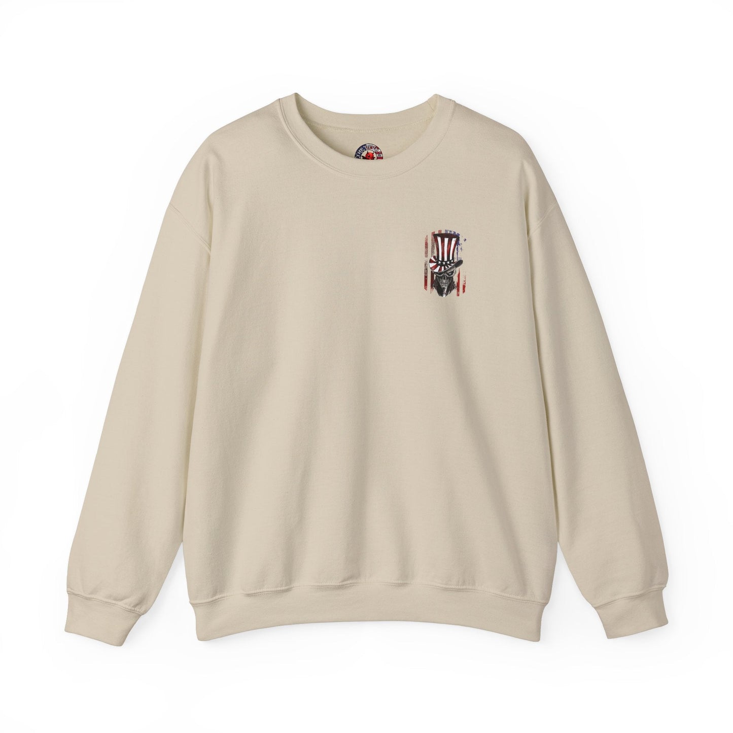 Patriotic Skull Crewneck Sweatshirt The Devil's Pickle