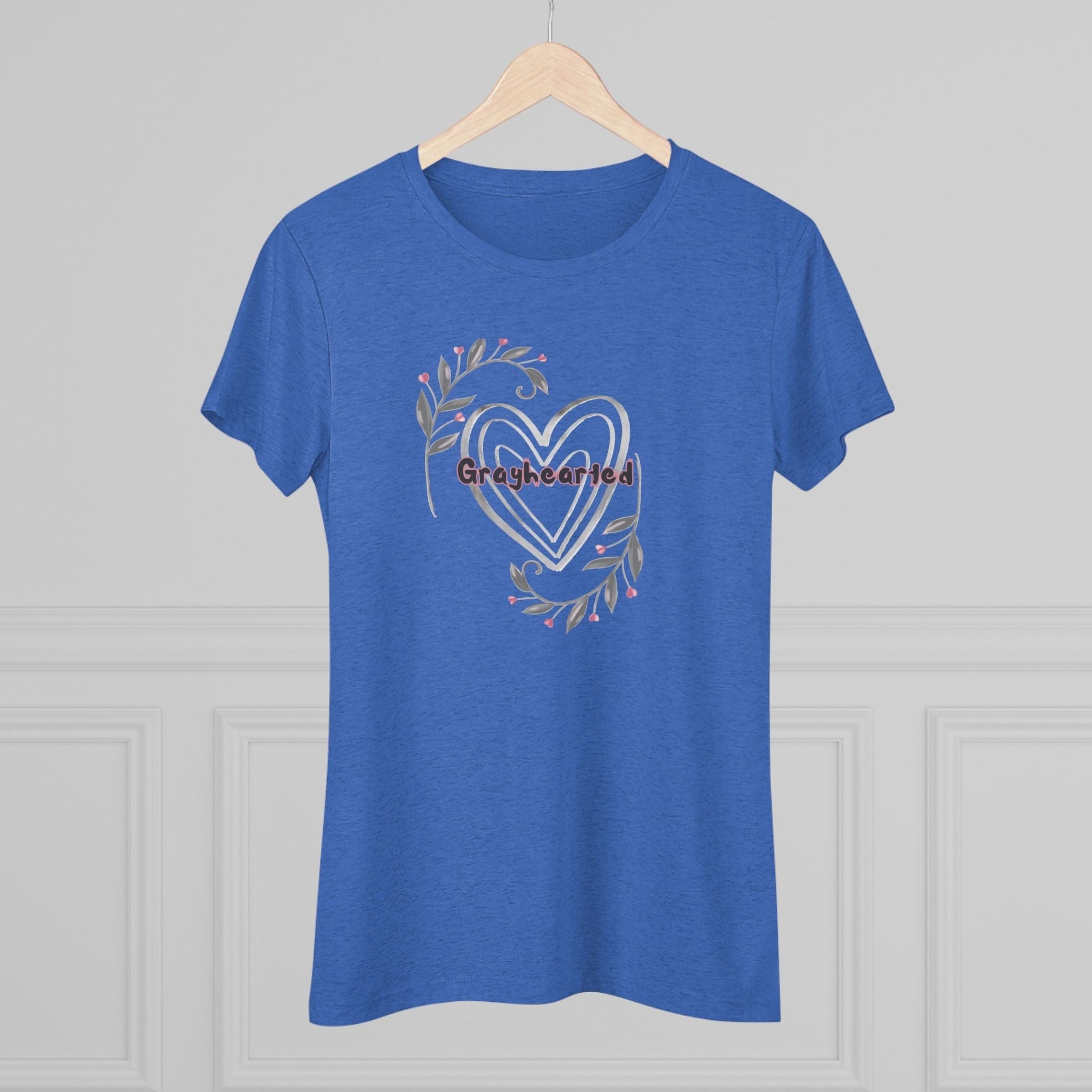 Grayhearted Women's Triblend Tee - Floral Heart Design Grayceful LLC