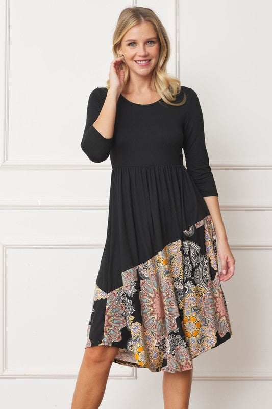 Asymmetrical Accent Midi Dress See size chart under “more details” The Fashion Celestial