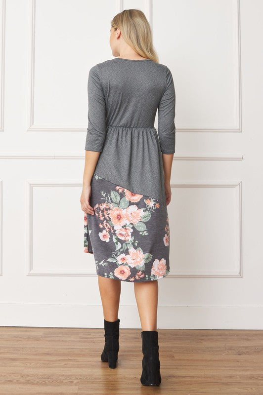 Asymmetrical Accent Midi Dress See size chart under “more details” The Fashion Celestial