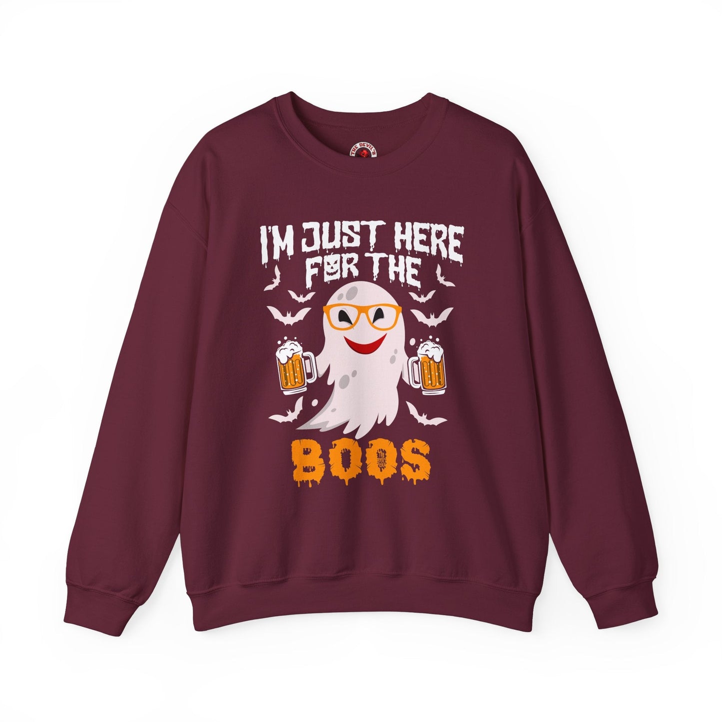 I'm Just Here For The Boos Crewneck Sweatshirt The Devil's Pickle