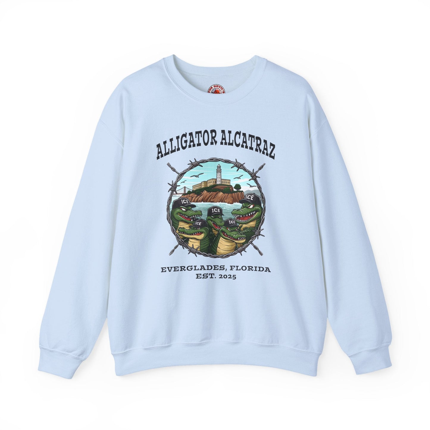 Alligator Alcatraz Crewneck Sweatshirt The Devil's Pickle