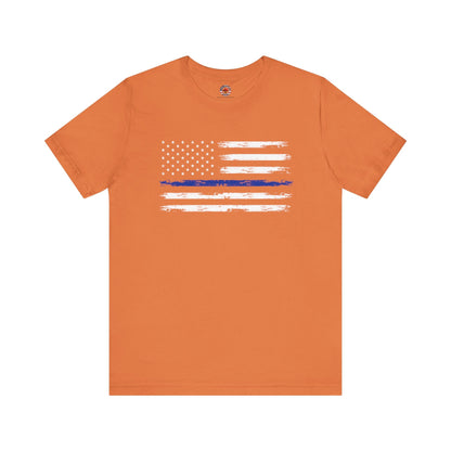 Thin Blue Line American Flag T-Shirt The Devil's Pickle