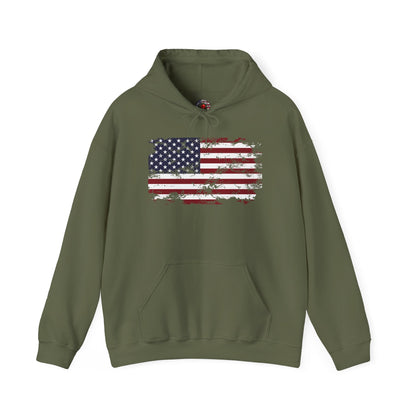 Vintage Style American Flag Hooded Sweatshirt The Devil's Pickle