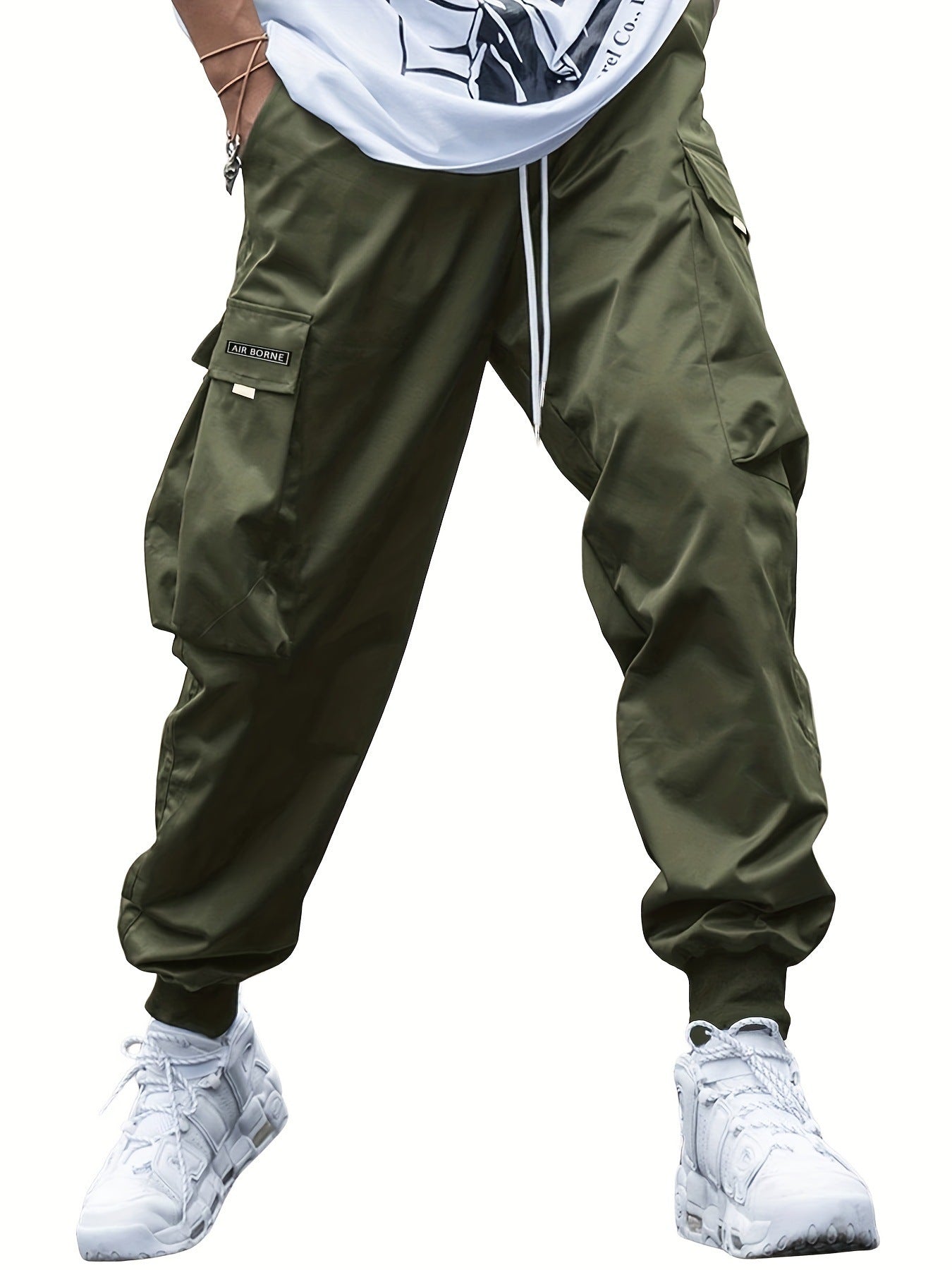 Men’s Multi‑Pocket Drawstring Cargo Pants FitiqueFit