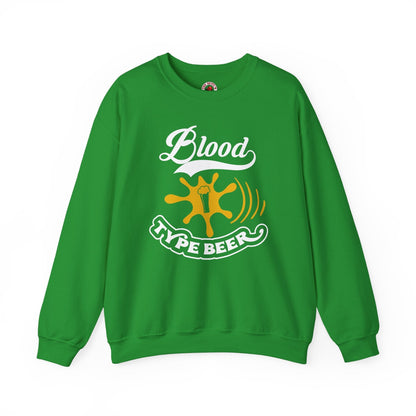 Blood Type Beer Crewneck Sweatshirt The Devil's Pickle