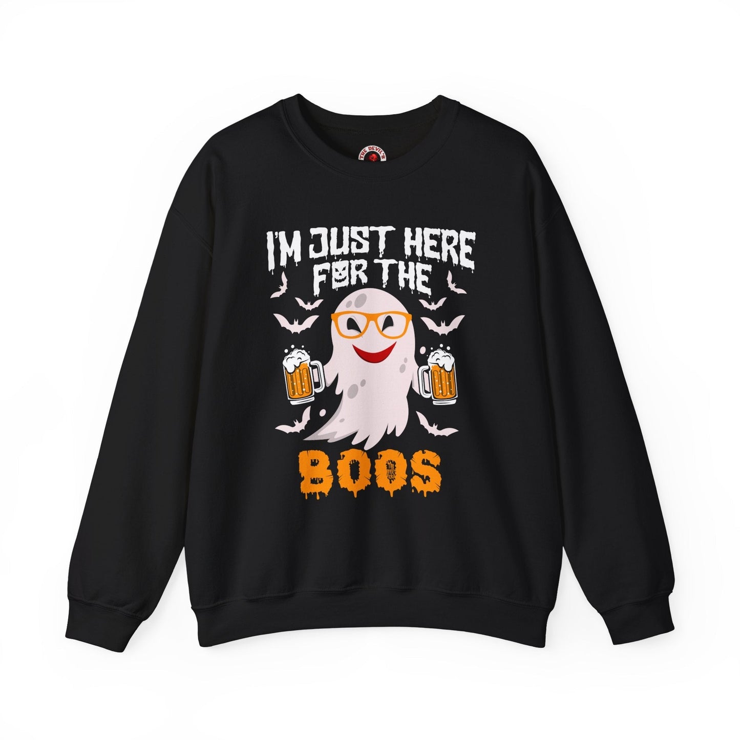I'm Just Here For The Boos Crewneck Sweatshirt The Devil's Pickle