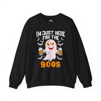 I'm Just Here For The Boos Crewneck Sweatshirt The Devil's Pickle