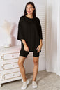 Basic Bae Full Size Soft Rayon Three-Quarter Sleeve Top and Shorts Set New Era Fashion LLc
