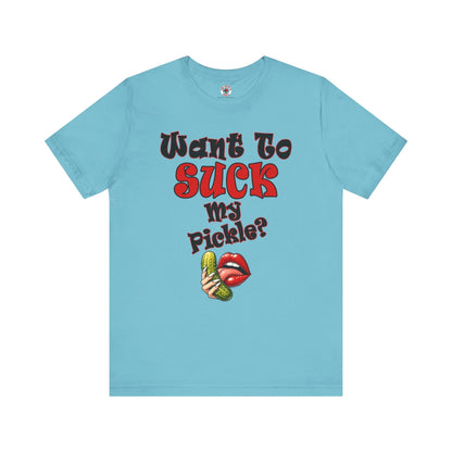 Want To Suck My Pickle T-Shirt The Devil's Pickle