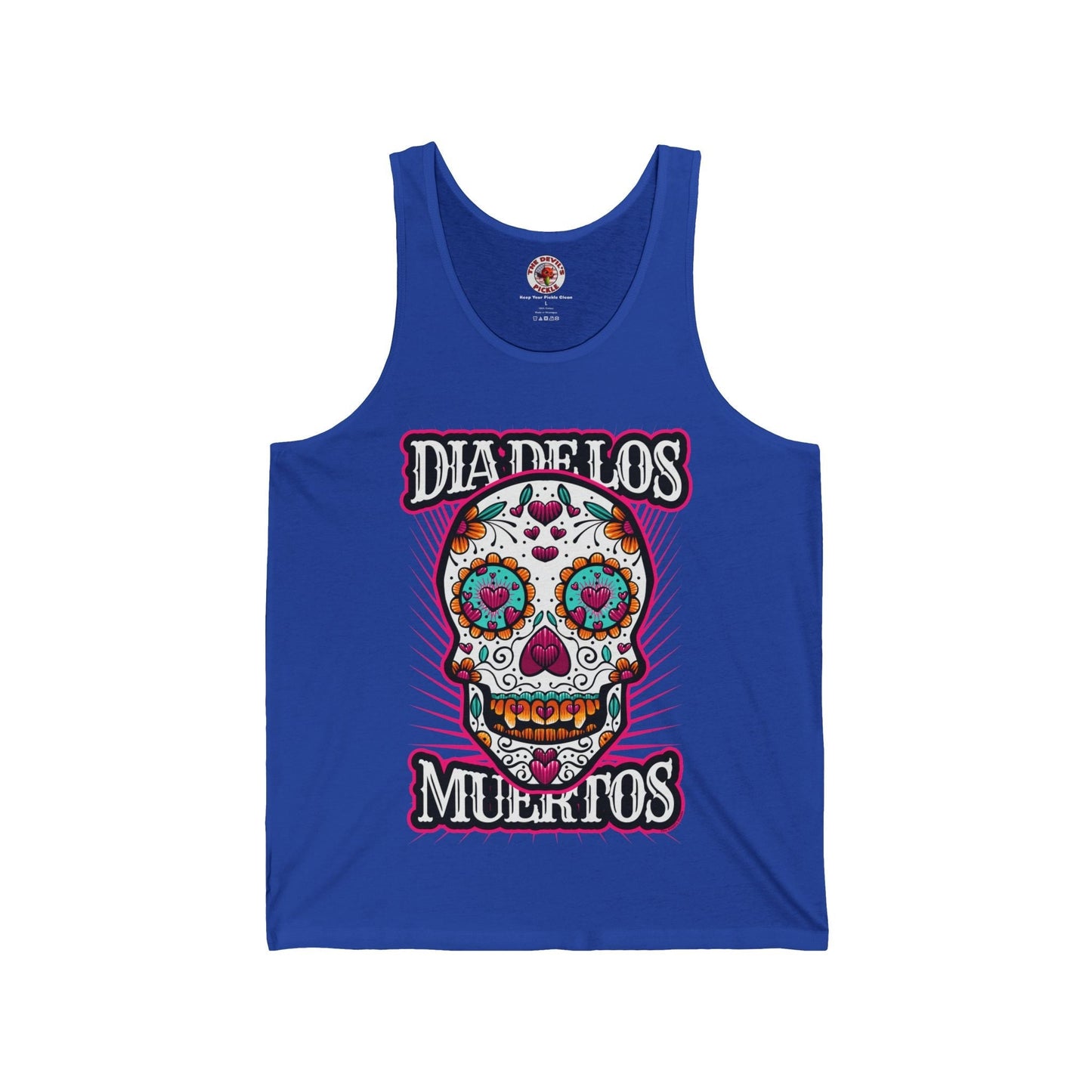 Dia De Los Muertos Skull Tank Top The Devil's Pickle