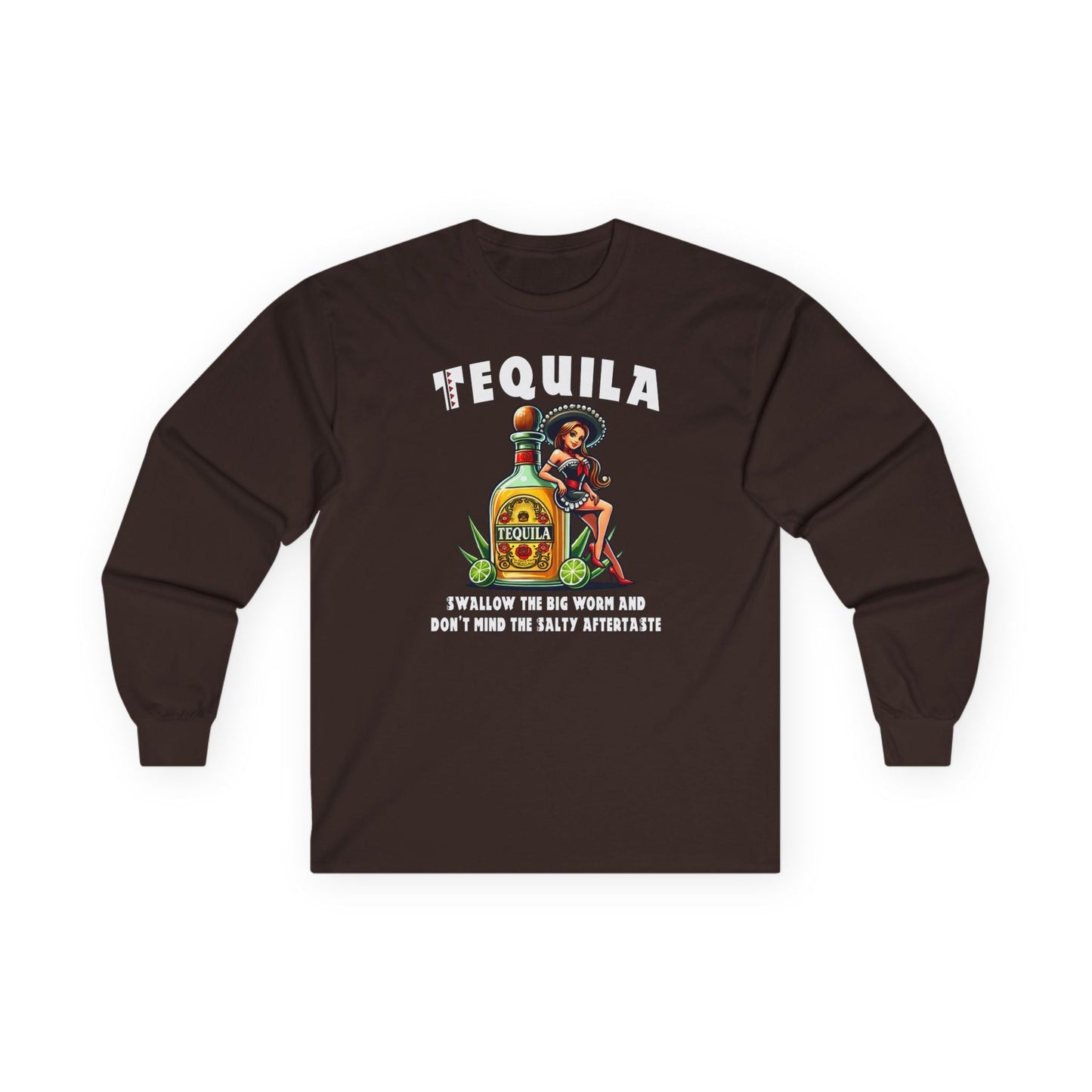 Tequila Swallow The Big Worm Long Sleeve Tee The Devil's Pickle