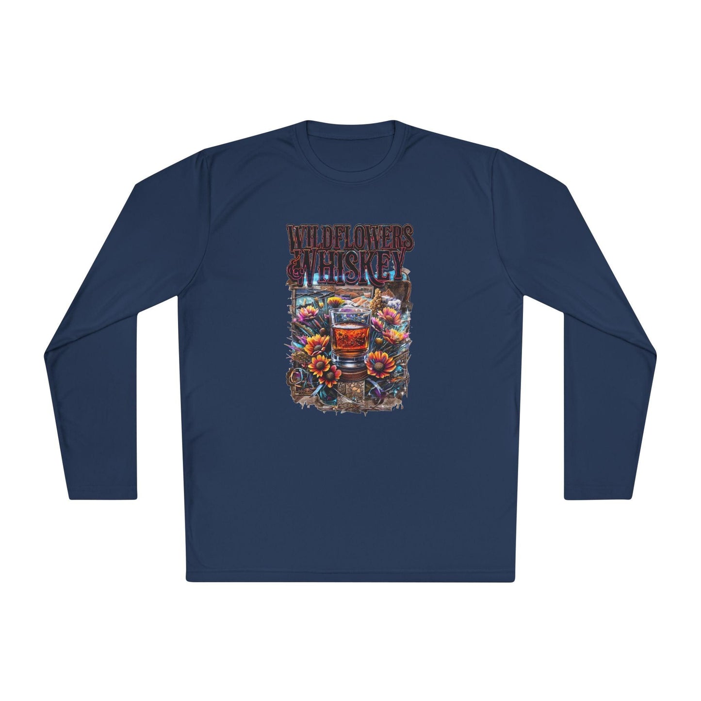 Wildflowers and Whiskey Lightweight Long Sleeve Tee Country in My Heart