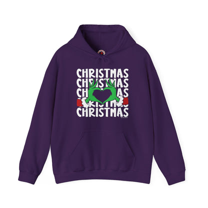 Christmas Heart Hooded Sweatshirt The Devil's Pickle