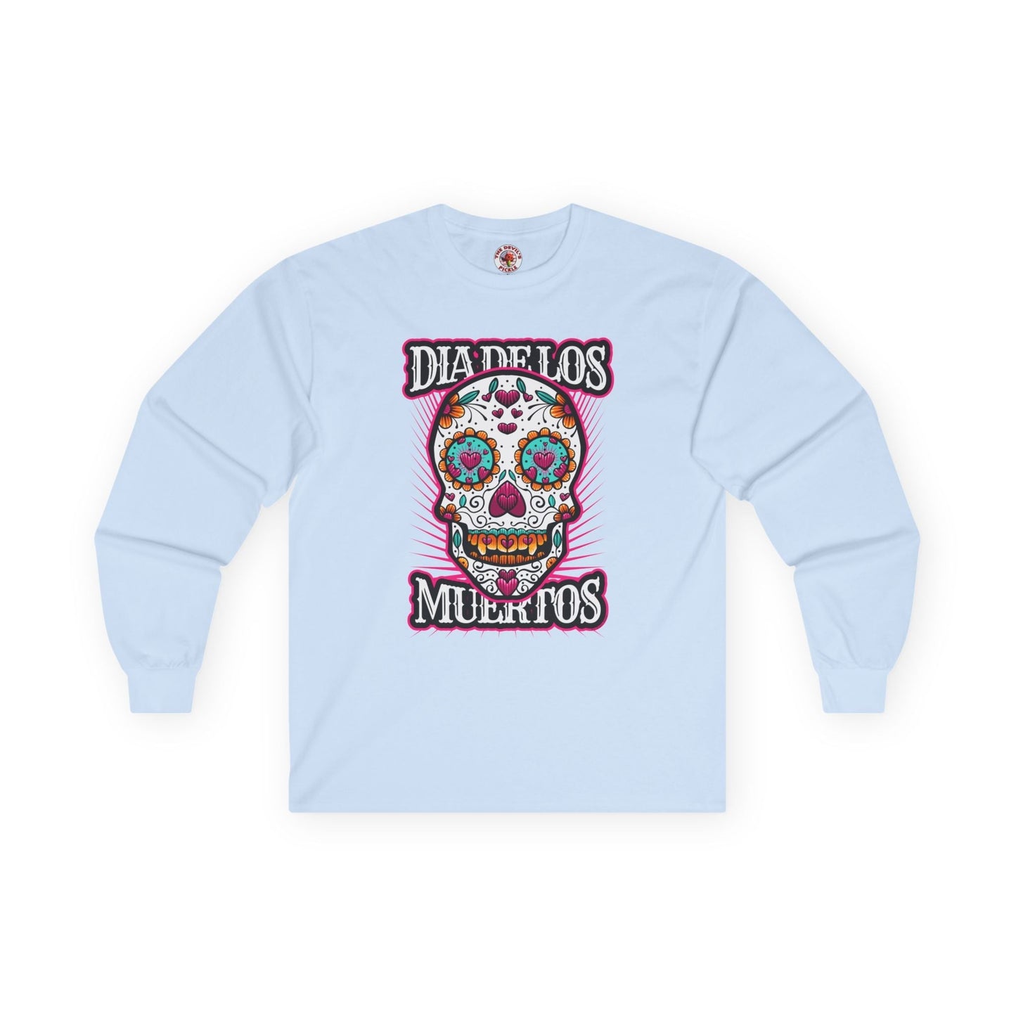 Dia De Los Muertos Skull Long Sleeve Tee The Devil's Pickle