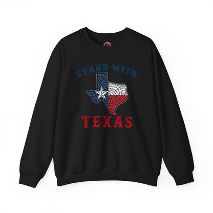 Stand With Texas Crewneck Sweatshirt The Devil's Pickle