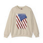 Distressed American Flag Crewneck Sweatshirt The Devil's Pickle