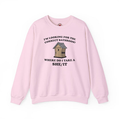 I'm Looking For The Correct Bathroom Crewneck Sweatshirt The Devil's Pickle