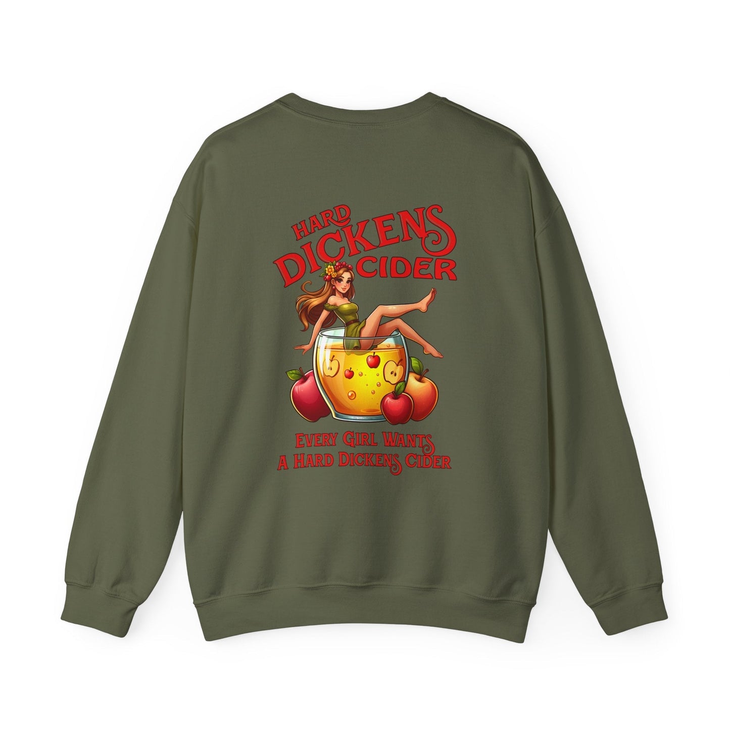 Hard Dickens Cider Front/Back Crewneck Sweatshirt The Devil's Pickle