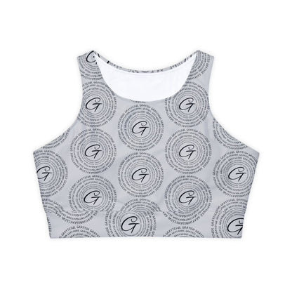 Fully Lined, Padded Sports Bra (AOP) Grayceful LLC