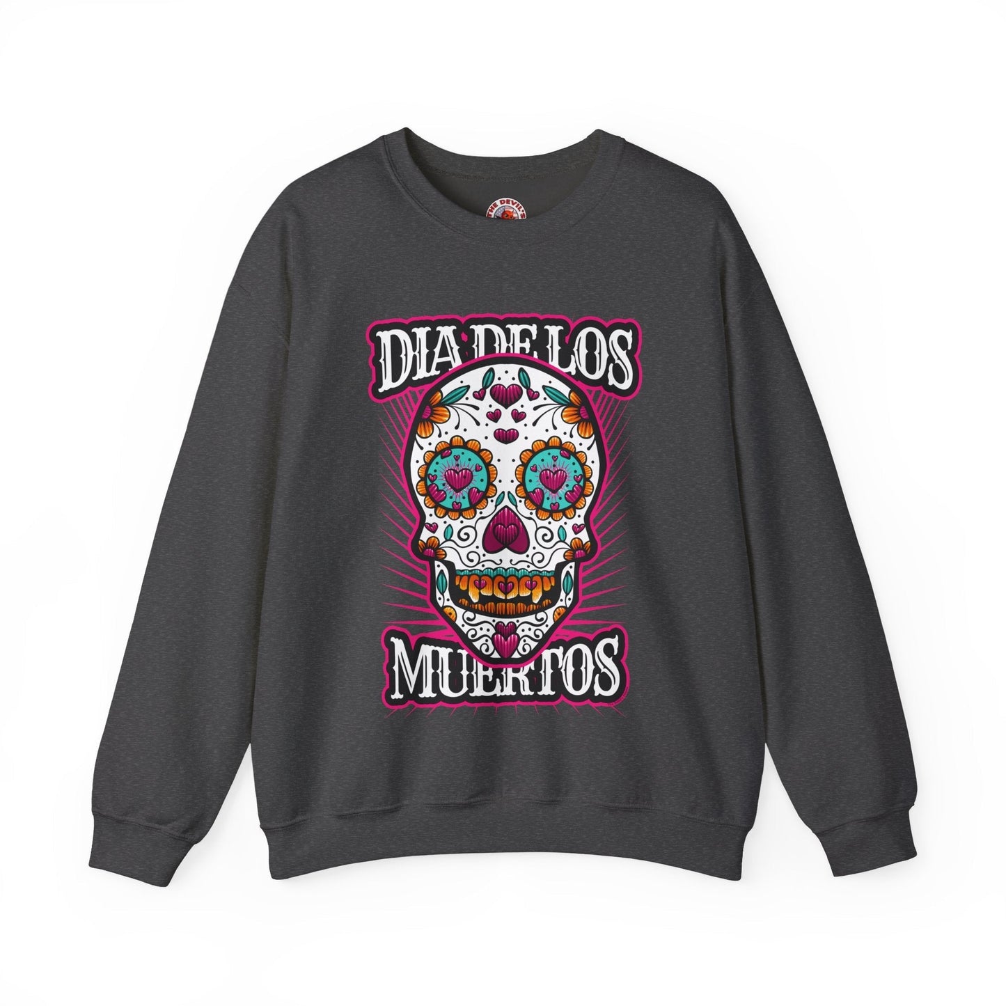 Dia De Los Muertos Skull Crewneck Sweatshirt The Devil's Pickle