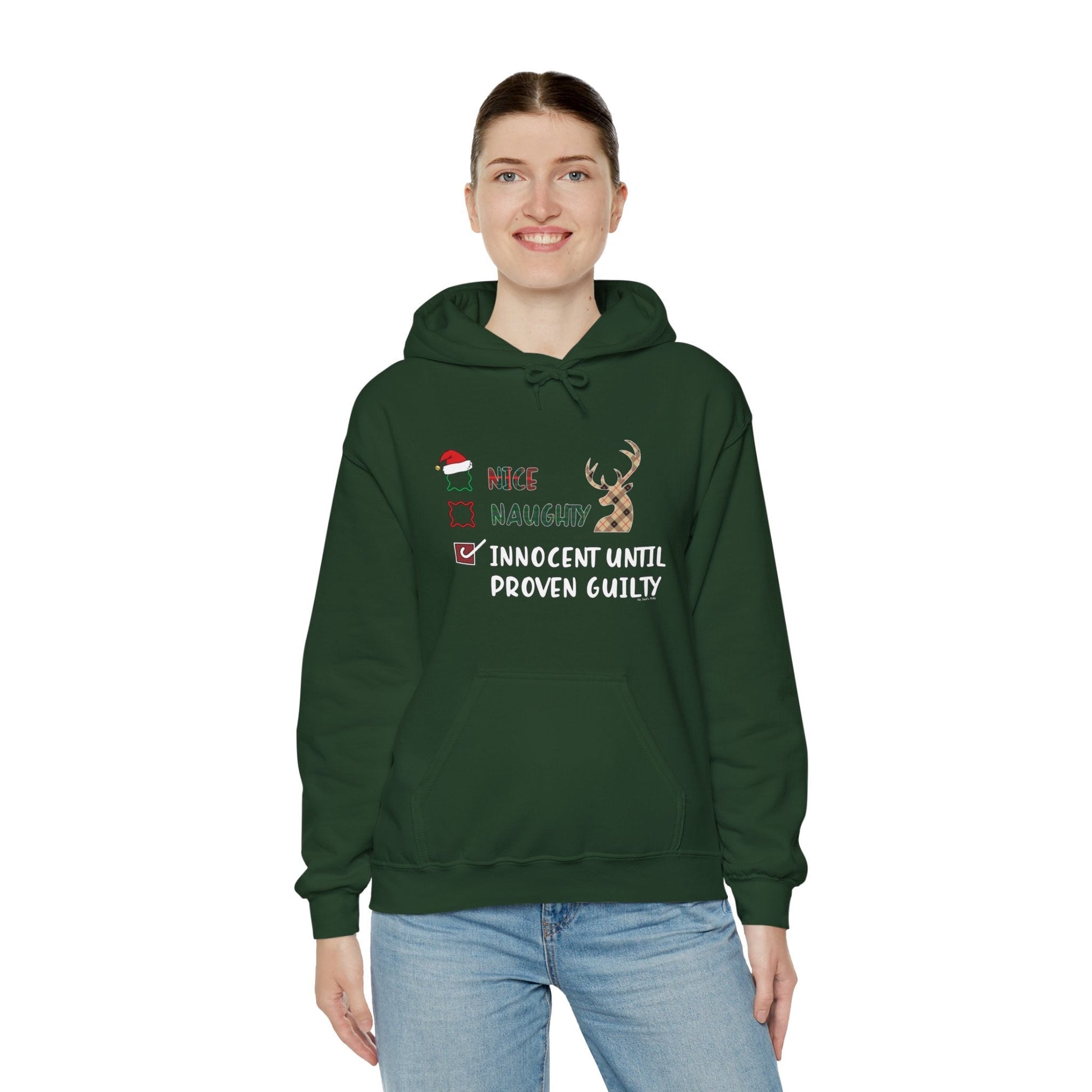 Innocent Until Proven Guilty Hooded Sweatshirt The Devil's Pickle
