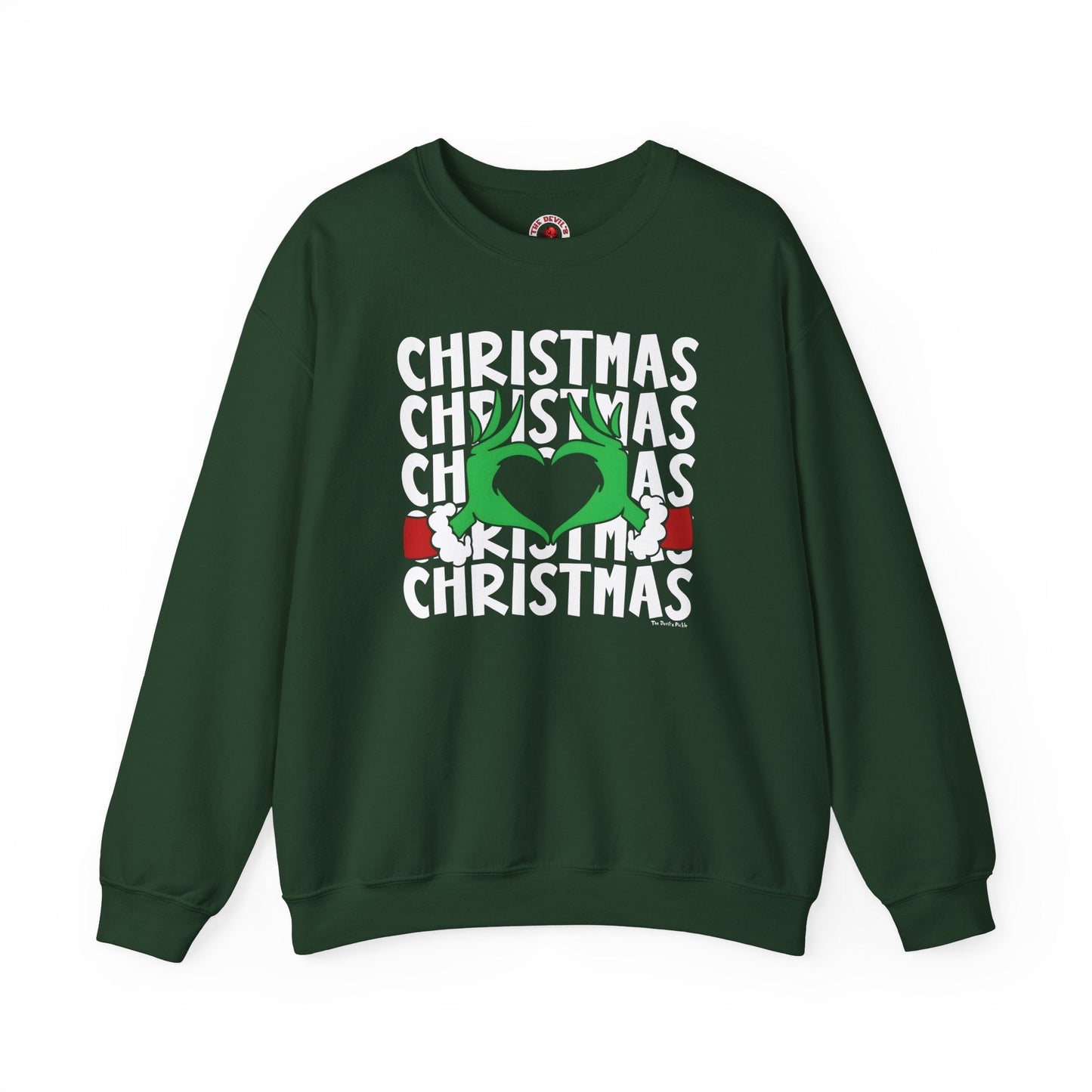 Christmas Heart Crewneck Sweatshirt The Devil's Pickle