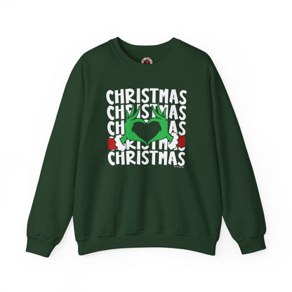 Christmas Heart Crewneck Sweatshirt The Devil's Pickle