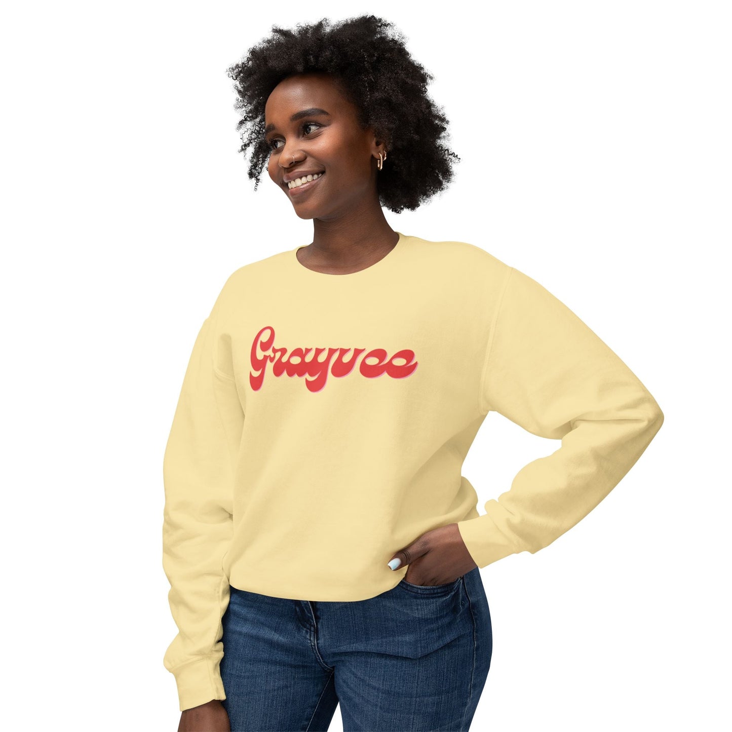 Unisex Lightweight Crewneck Sweatshirt "Grayvee" Grayceful LLC