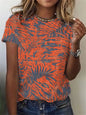Women's Geometric Print Long Sleeve Loose Casual Tee FitiqueFit
