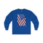 Distressed American Flag Long Sleeve Tee The Devil's Pickle