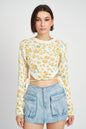 PRINTED SWEATER TOP WITH SIDE DRAWSTRINGS Shop Style & More | Fresh Looks, Everyday Deals & Free Shipping
