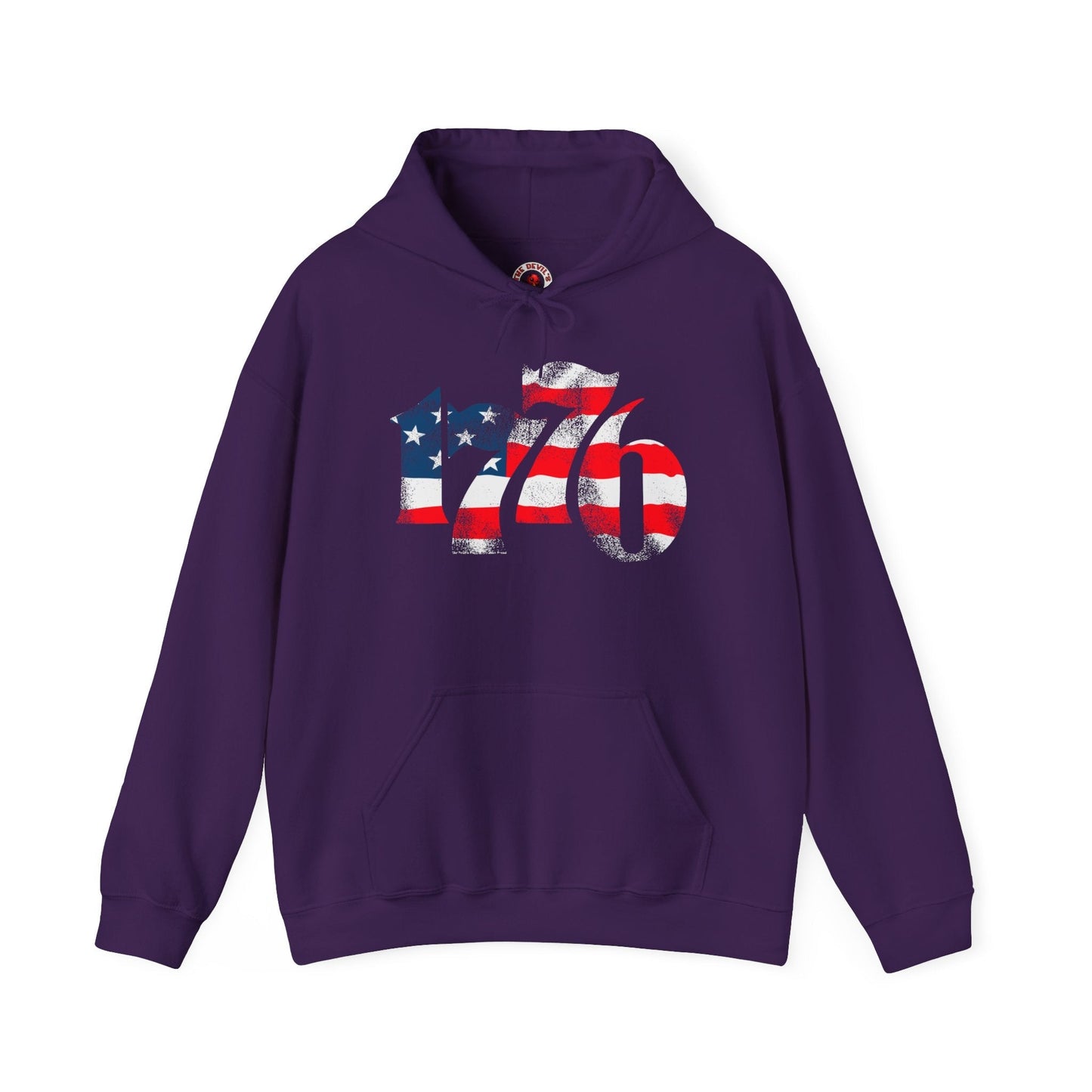 1776 American Flag Hooded Sweatshirt The Devil's Pickle