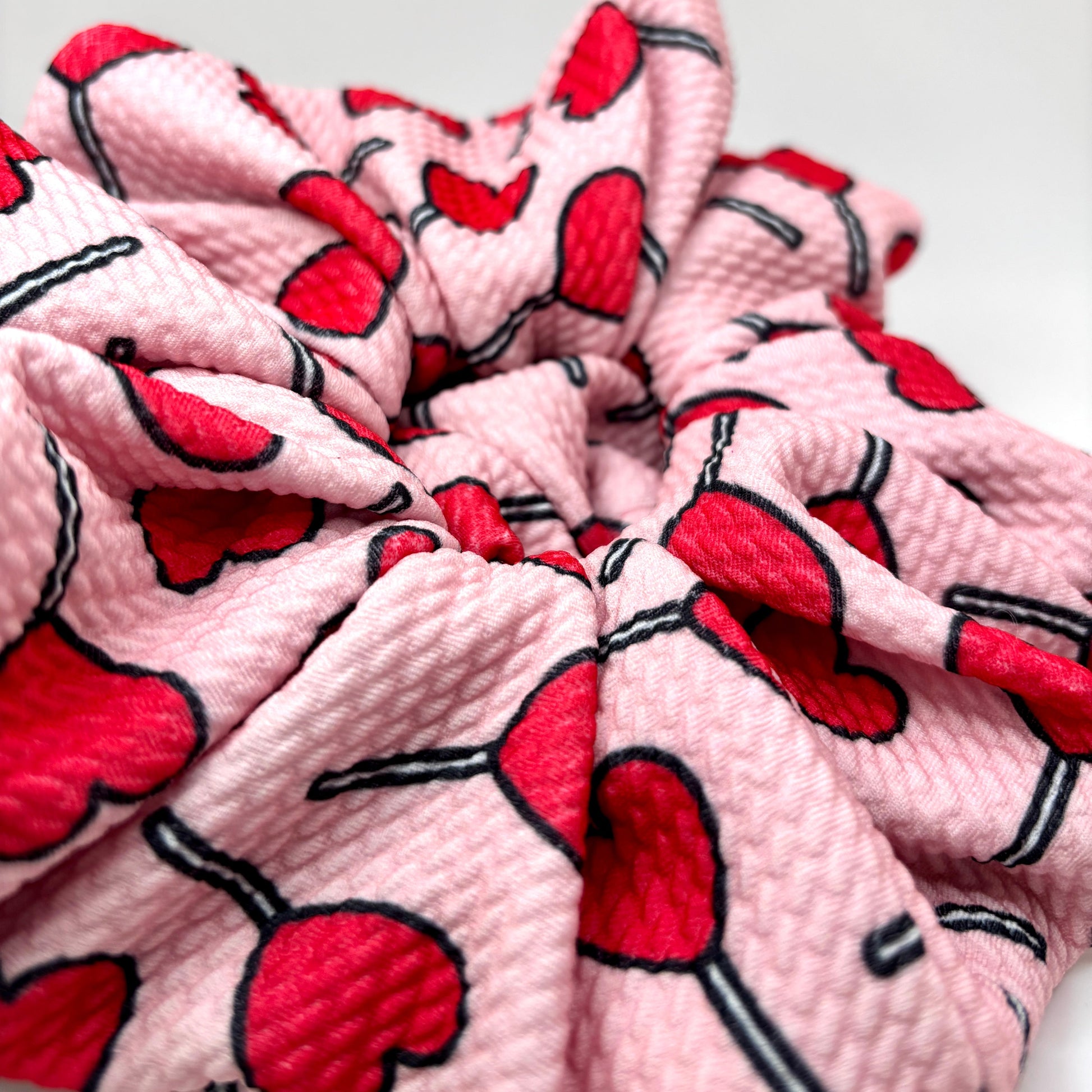 Heart Lollipop Valentine's Day Bullet Scrunchie Enchanted Scrunch