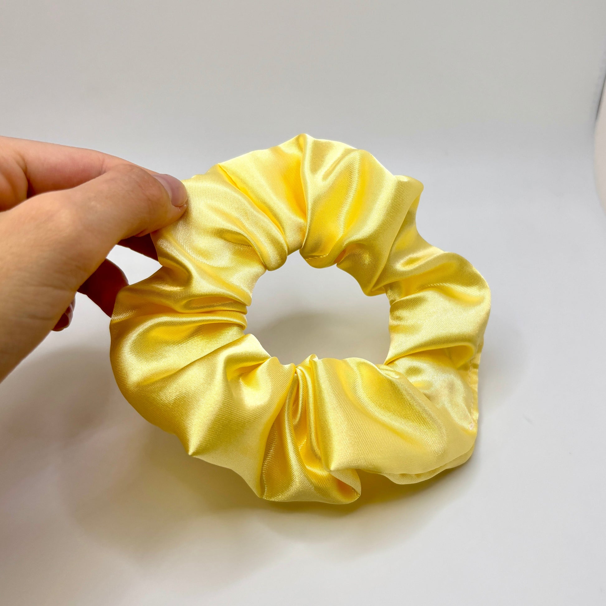 Mini Pastel Yellow Silk Scrunchie Enchanted Scrunch