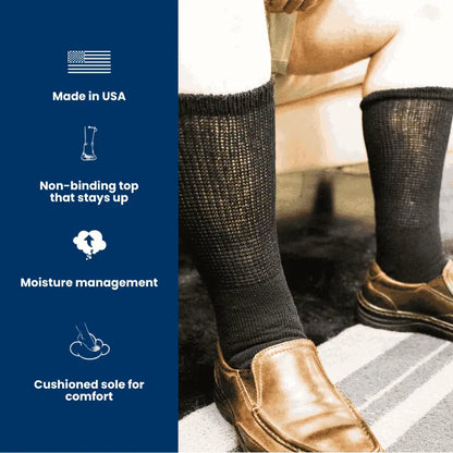Women's Ultra-Soft Upper Calf Diabetic Socks (4 Pair) DSC