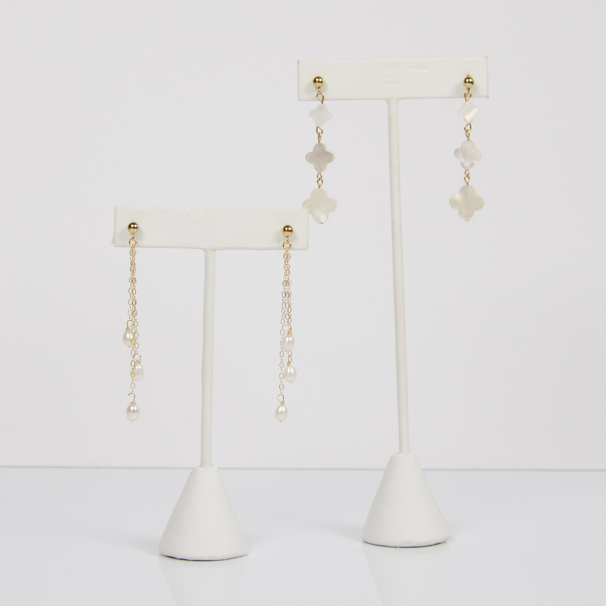Pearl Chain Drop Earrings Emily Anne Designs LLC