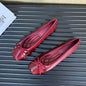 Women's Korean Style Square Toe Soft Sole Slip-On Flats – Wide Size FitiqueFit